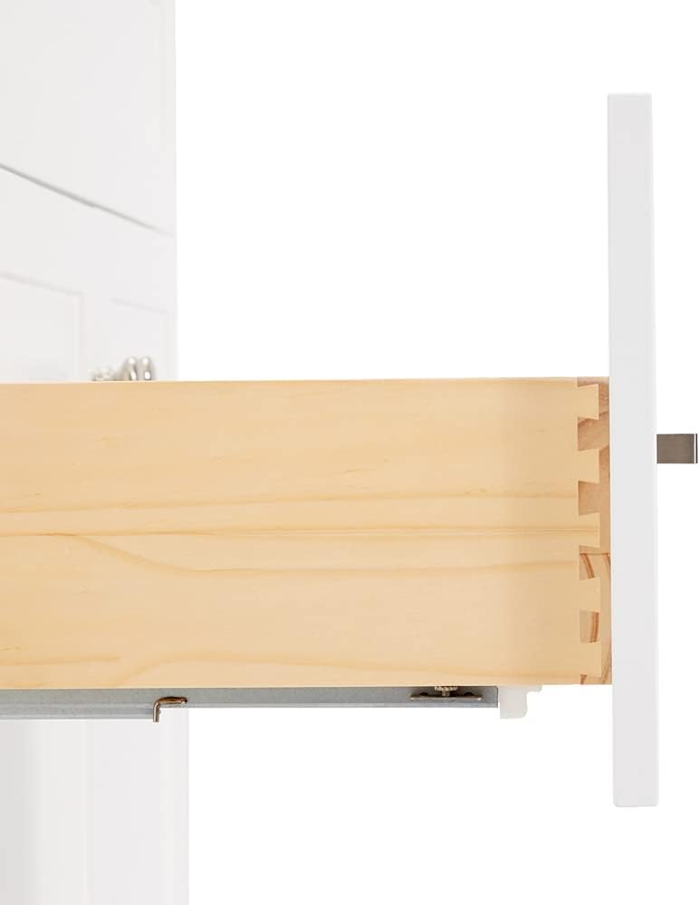 ARIEL Hamlet 72-inch Bathroom Vanity with Sink,Solid Wood, 1.5-inch Pure White Quartz Countertop & Backsplash, Double Rectangular Porcelain Sink, 4 Soft Closing Doors, 3 Dovetail Drawers, White