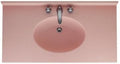 Swan CH02255.040 Chesapeake 55-in L x 22-in W x 6.125-in H Solid Surface Vanity Top, Bermuda Sand