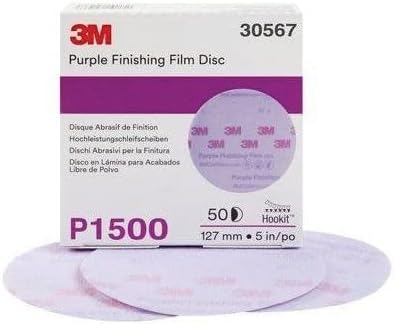 3M 30567 Hookit Purple 5' P1500 Grit Finishing Film Disc