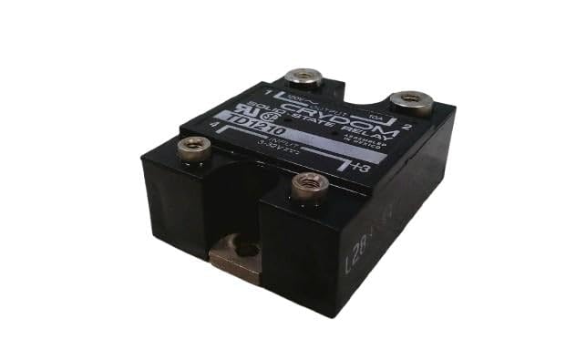 CRYDOM TD1210 10 AMP, 140 VAC, 24VRMS, 32 VDC, CLAMP Screw Terminal, Panel Mount, Solid State Relay, SPST, Switching Mode/Zero Crossing