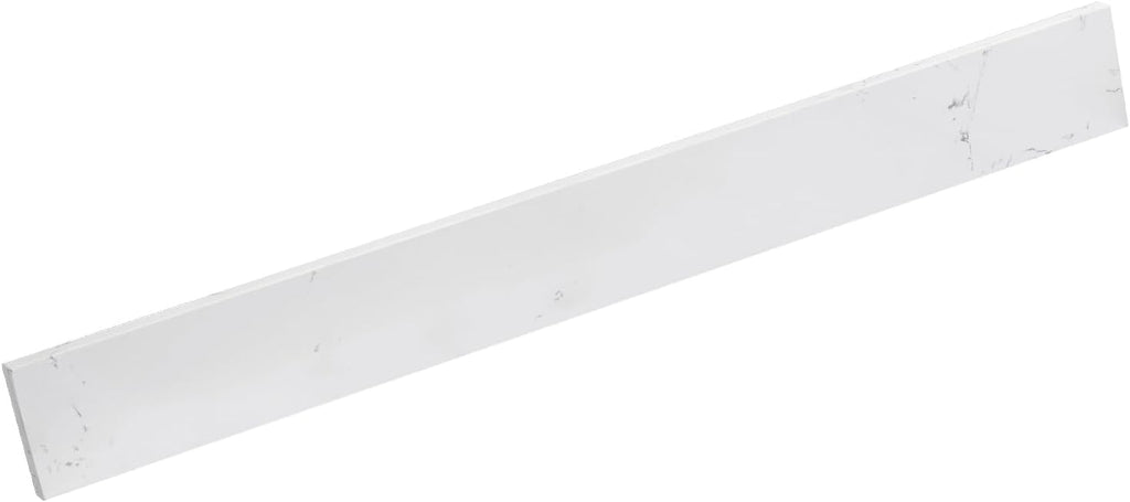 36 in. W x 4 in. H Engineered Stone Backsplash for Bathroom Vanity Sink Top in Carrara White