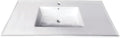 Kingston Brass LBT372271 Continental 37-Inch Ceramic Vanity Sink Top (1 Hole) in White