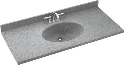 Swan CH02255.122 Chesapeake Solid Surface Single-Bowl Vanity Top, 55' L x 22' H x 6.125' H