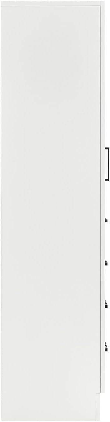 ARIEL Hepburn 93 Inch Includes 20 Inch Linen Cabinet and 1 of 73 Inch Double Rectangle Sink Bathroom Vanity with Pure White Quartz Countertop 1.5 Inch in White