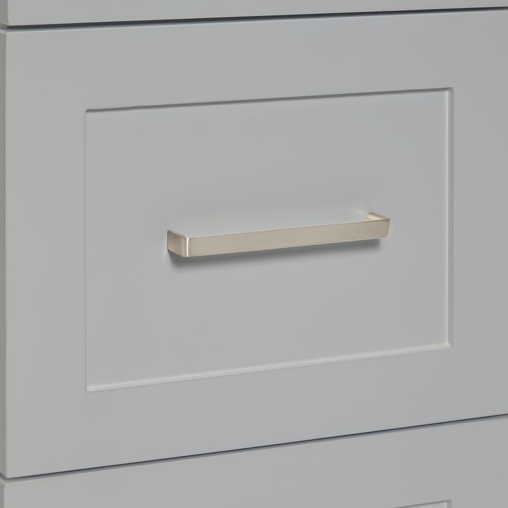 ARIEL Hamlet 48-inch Bathroom Vanity with Sink,Solid Wood, 1.5-inch Italian Carrara Marble Countertop & Backsplash, Single Rectangular Porcelain Sink, 2 Soft Closing Doors, 4 Dovetail Drawers, Grey