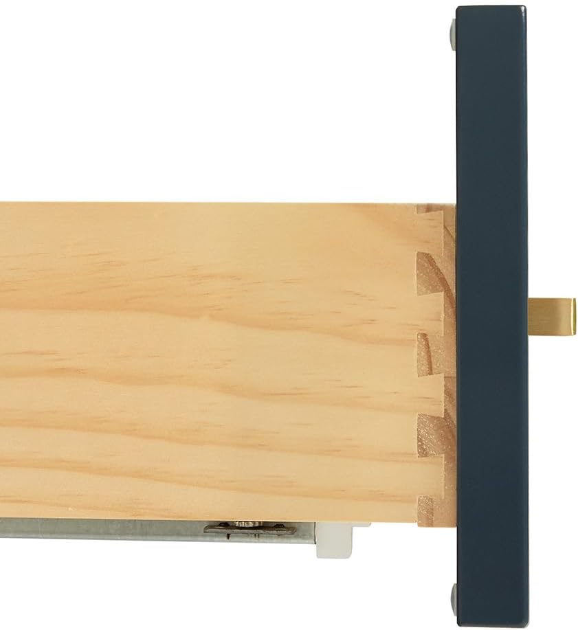 ARIEL Taylor 36-inch Bathroom Vanity with Sink,Solid Wood, 1.5-inch Italian Carrara Marble Countertop, Single Rectangular Porcelain Sink, 2 Soft Closing Doors, 5 Dovetail Drawers, Midnight Blue