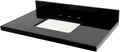 Kingston Brass KVPK3622K38SQ Templeton 36-Inch Black Granite Vanity Top (8' Faucet Drillings) in Black/White