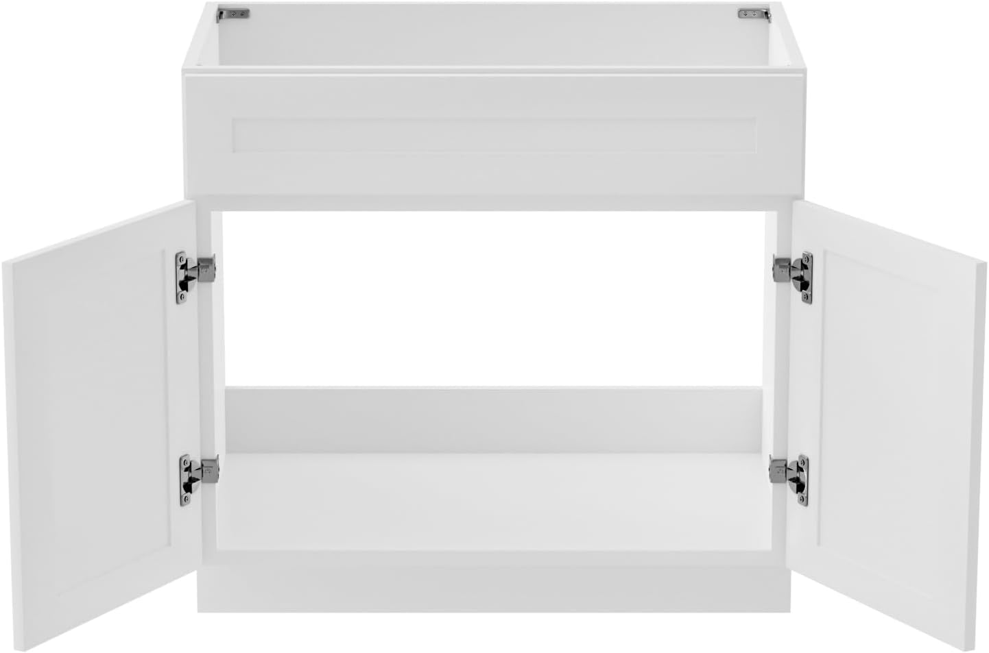 KitchenMan 36 Inch Bathroom Vanity Unassembled Bathroom Sink Cabinet and Vanity for Bathroom, White (Handles and Sink Basin Not Included)