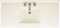 SWAN Cv02249.018 Contour 49-in L x 22-In W x 6.25-in H Solid Surface Vanity Top, Bisque