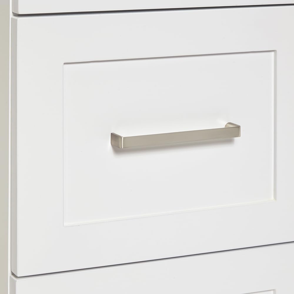 ARIEL Hamlet 48-inch Bathroom Vanity with Sink,Solid Wood, 0.75-inch Italian Carrara Marble Countertop, Single Rectangular Porcelain Sink, Soft Closing Doors, Dovetail Drawers, White