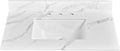 36 in. W x 22 in D Quartz Vanity Top in Calacatta Rocky, Vanity Sink Top with Assembled Single Drop-in Sink, Pre-Drilled Widespread Faucet Holes Countertop with 4' H Backsplash