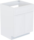 KitchenMan Bathroom Vanity Without Sink and Top 24 Inch Unassembled Bathroom Sink Cabinet not Include Handles, Double Door Bathroom Vanities for Bedroom, Antique White