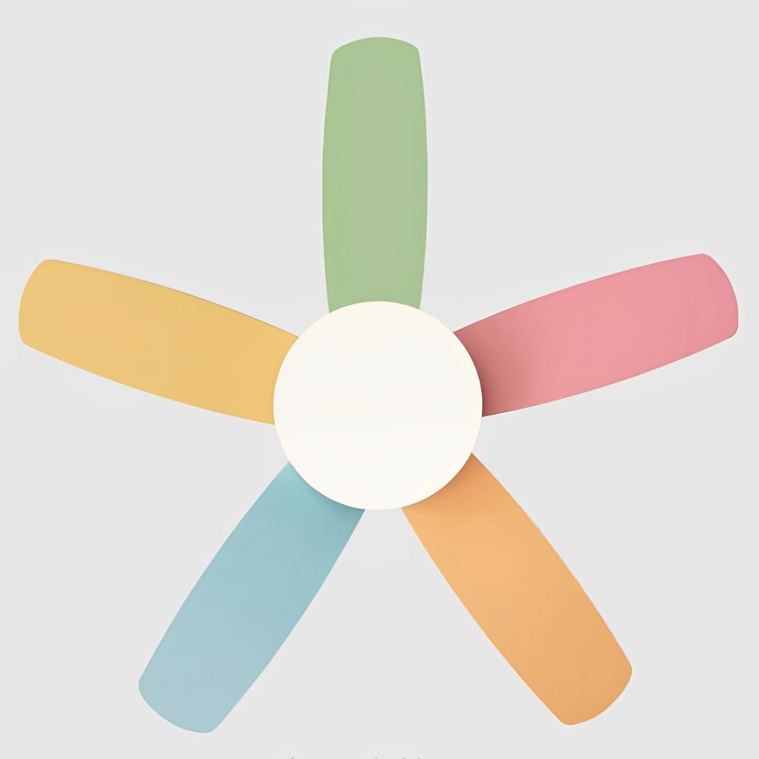 Kids Quiet Ceiling Fan with Light 48in Colorful Remote Fan Ceiling with Light Girls Boys Room Bedroom Mute Pink Ceiling Fans 6 Gear Wind Speeds 60W LED Ceiling Light Fan Lighting