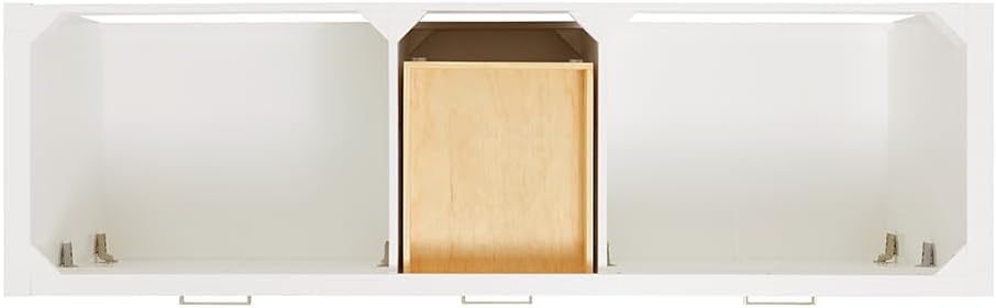 DKB Alenza 72 Inch Bathroom Vanity Double Sink — White Bathroom Vanity with Sink, 1.5' Edge Italian Carrara Marble Countertop & Backsplash, 4 Soft-Close Doors, 4 Dovetail Drawers