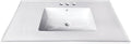 Kingston Brass LBT31227W34 Continental 31-Inch Ceramic Vanity Sink Top (4' Faucet Drillings) in White