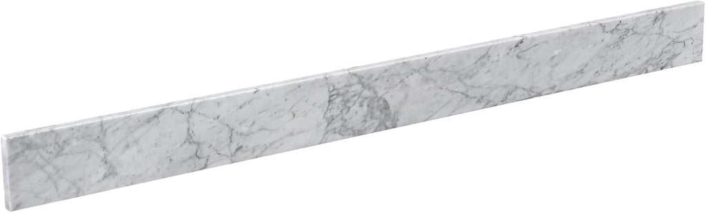 48 Inch Natural Marble Bidesplash for Bathroom Vanity Sink Top,Universal Bathroom Vanity Backsplashes,48 in. W x 4 in. H Backsplash in Carrara Marble