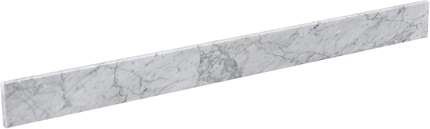 48 Inch Natural Marble Bidesplash for Bathroom Vanity Sink Top,Universal Bathroom Vanity Backsplashes,48 in. W x 4 in. H Backsplash in Carrara Marble