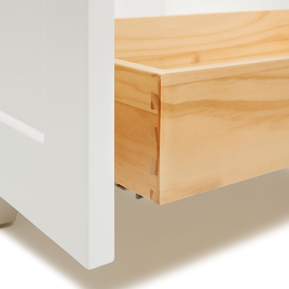 ARIEL Taylor 72-inch Bathroom Vanity with Sink,Solid Wood, 1.5-inch Italian Carrara Marble Countertop, Double Rectangular Porcelain Sink, 4 Soft Closing Doors, 6 Dovetail Drawers, White