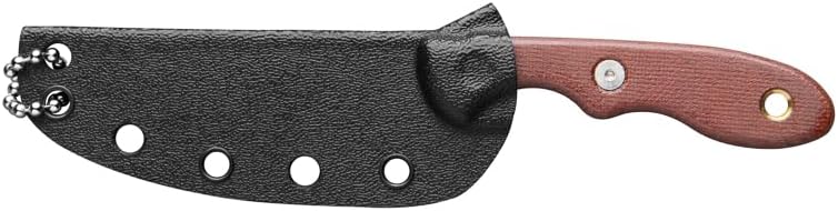 TOPS Knives Mini Scandi Knife Full Tang Fixed Blade- Black Traction Coating Blade Finish- Black Kydex Sheath
