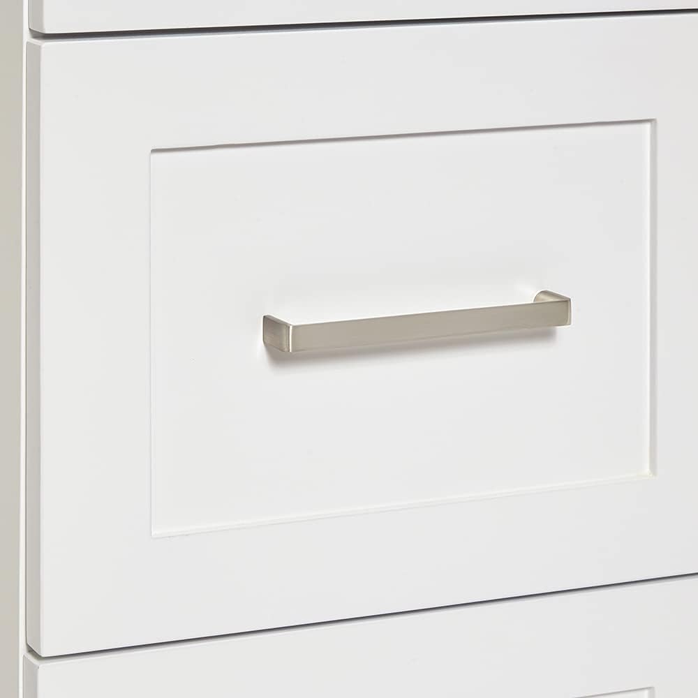 ARIEL Hamlet 48-inch Bathroom Vanity with Sink,Solid Wood, 1.5-inch Pure White Quartz Countertop & Backsplash, Single Rectangular Porcelain Sink, 2 Soft Closing Doors, 4 Dovetail Drawers, White