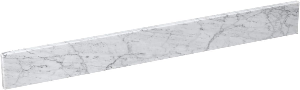 36 Inch Natural Marble Bidesplash for Bathroom Vanity Sink Top,Universal Bathroom Vanity Backsplashes,36 in. W x 4 in. H Backsplash in Carrara Marble