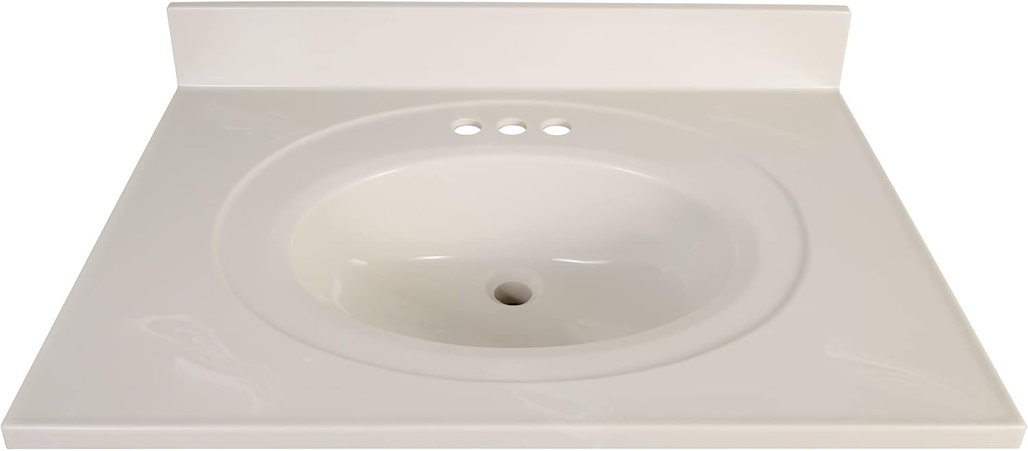 Design House Brookings 31 Inch Bathroom Vanity with Top, Ready to Assemble, Painted Gray, 597682