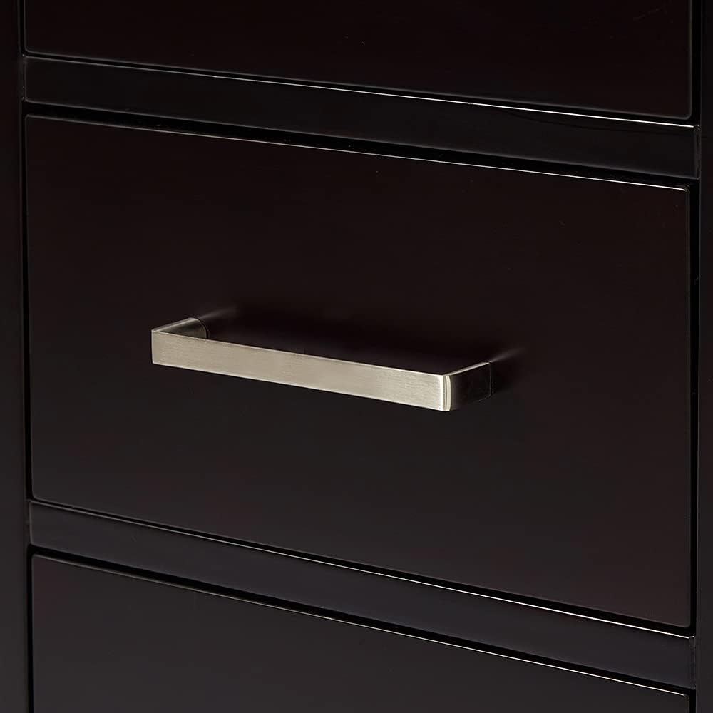 ARIEL Cambridge 43 in. Left Offset Rectangle Single Sink Vanity with Carrara White Marble Countertop in Espresso