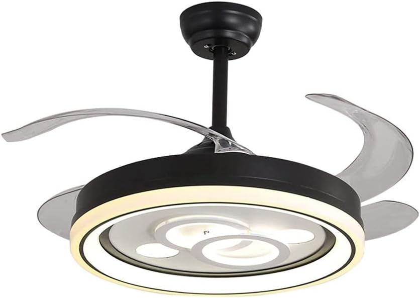 Modern Frequency Conversion LED Ceiling Fan with Lighting Dimming with Remote Control Modern Fan Chandelier Ceiling 72W Silent Invisible Ceiling Fan Light Bedroom Pendant Lights