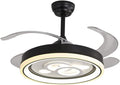Modern Frequency Conversion LED Ceiling Fan with Lighting Dimming with Remote Control Modern Fan Chandelier Ceiling 72W Silent Invisible Ceiling Fan Light Bedroom Pendant Lights
