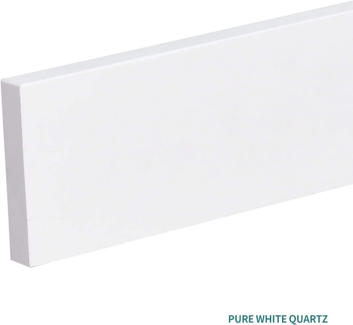 36 Inch Backsplash in Pure White, Quartz Backsplash for Bathroom Vanity Sink Top, 36 in. W x 4 in. H Universal Bathroom Vanity Backsplashes