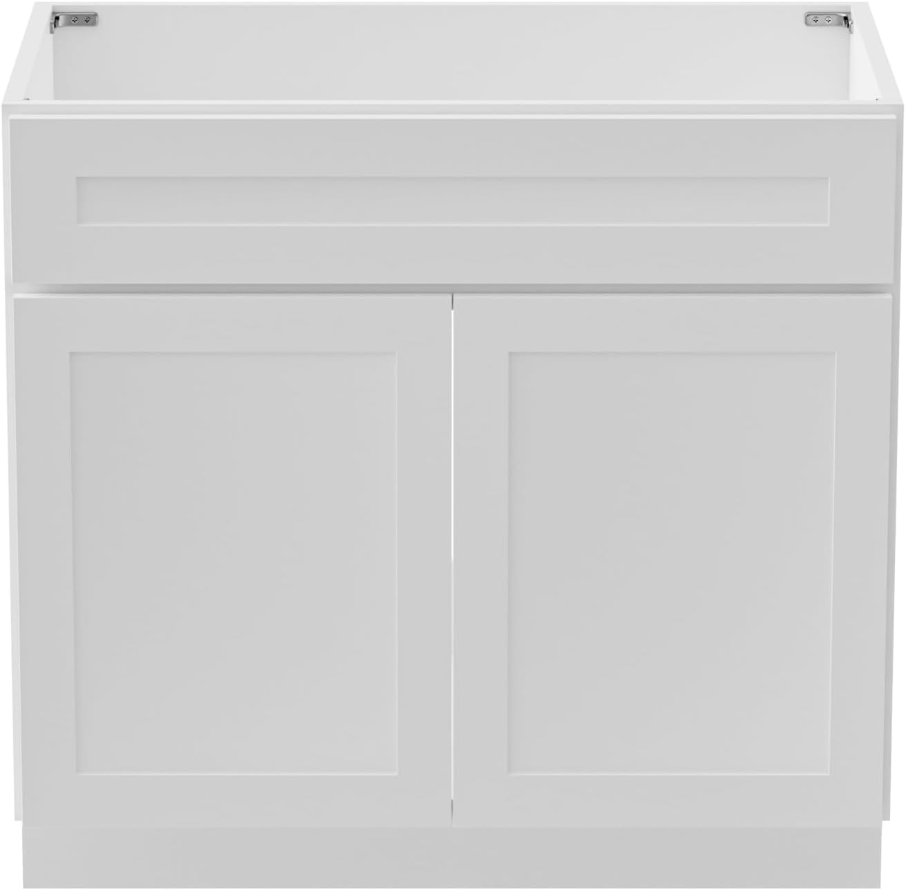 KitchenMan 36 Inch Bathroom Vanity Unassembled Bathroom Sink Cabinet and Vanity for Bathroom, White (Handles and Sink Basin Not Included)