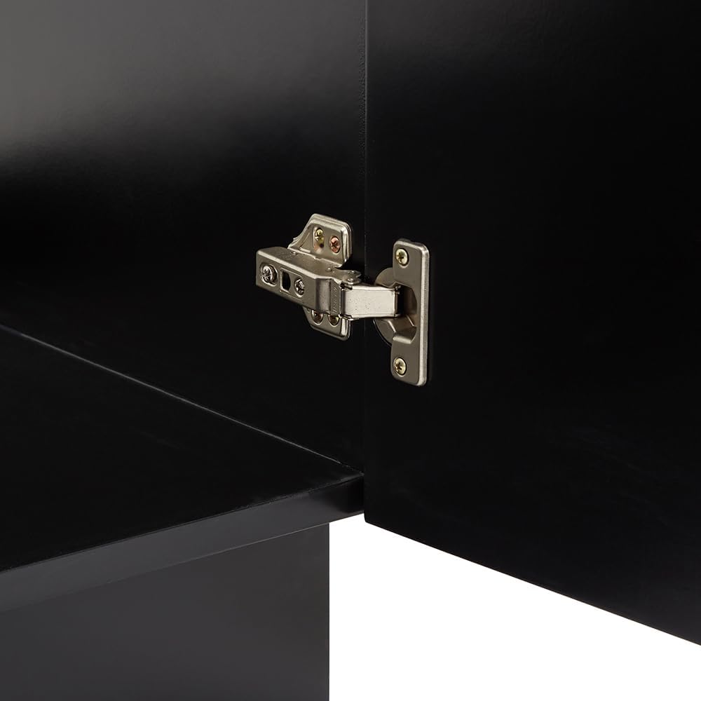 ARIEL Hamlet 30-inch Bathroom Vanity with Sink,Solid Wood, 0.75-inch Italian Carrara Marble Countertop, Single Oval Porcelain Sink, Soft Closing Doors, Black
