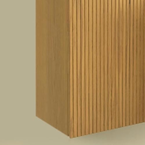 LKTART 23' Wall-Mounted Cabinet, Fluted Narrow Storage Cabinet with Door, Side Cabinet for Small Spaces Bathroom Laundry