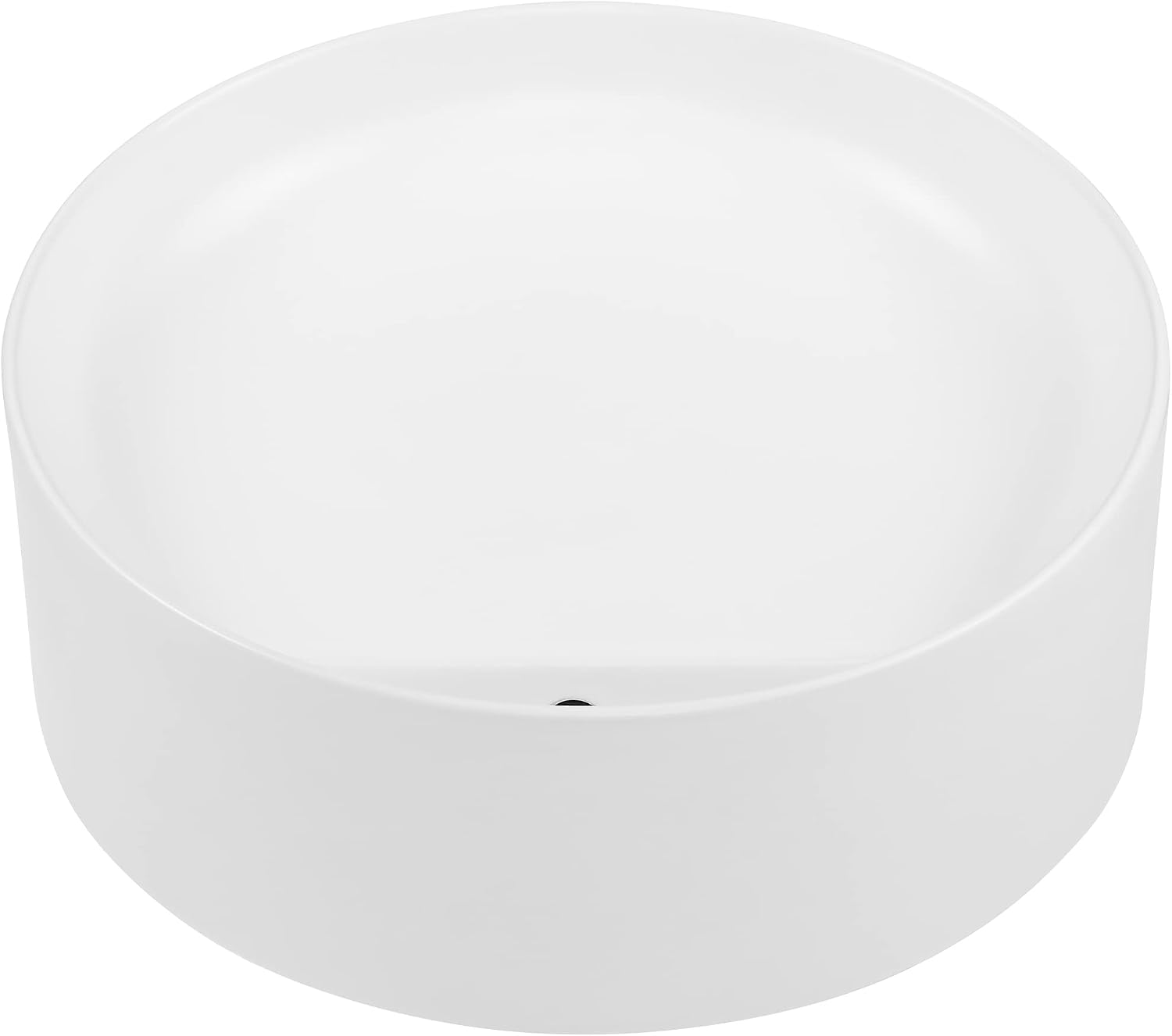Beau 16.5' Round Vessel Bathroom Sink in Matte White