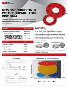 3M Cubitron II Roloc Durable Edge Disc TSM 947A, 2 in 120+ X-Weight, 50 per Inner 200 per case