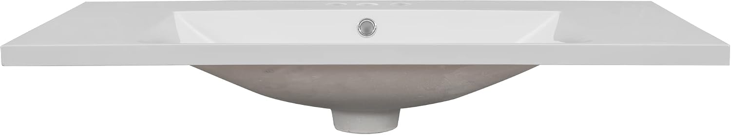 Harper & Bright Designs 36' Ceramic Bathroom Vanity Sink Top, Modern Vanity Top for Cabinet, Undermount Vanity Sink with Overflow, White athroom Countertop