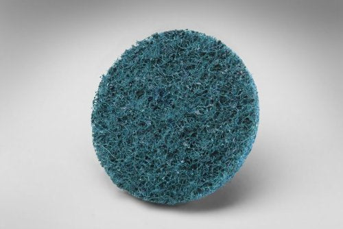 3M Scotch-Brite SC-DS Non-Woven Aluminum Oxide Blue Surface Conditioning Quick Change Disc - Very Fine - 1 in Diameter - 16506 [PRICE is per CASE]
