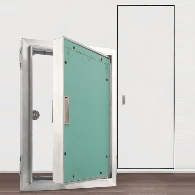 Wall Accesss Panel Door Cover, Electrical Inspection Panel, Hidden Drywall Accesss Faceplate for Interior Floor Passages Offices(Right Door,40x60cm)