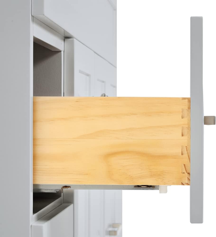 ARIEL Hamlet 42-inch Bathroom Vanity with Sink,Solid Wood, 1.5-inch Italian Carrara Marble Countertop & Backsplash, Single Oval Porcelain Sink, 2 Soft Closing Doors, 4 Dovetail Drawers, Grey