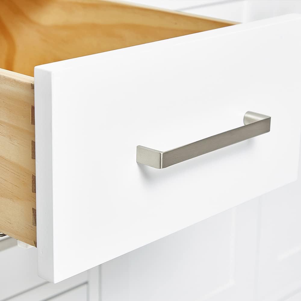 ARIEL Cambridge 42-inch Bathroom Vanity with Sink,Solid Wood, 1.5-inch Italian Carrara Marble Countertop, Single Rectangular Porcelain Sink, 2 Soft Closing Doors, 5 Dovetail Drawers, White