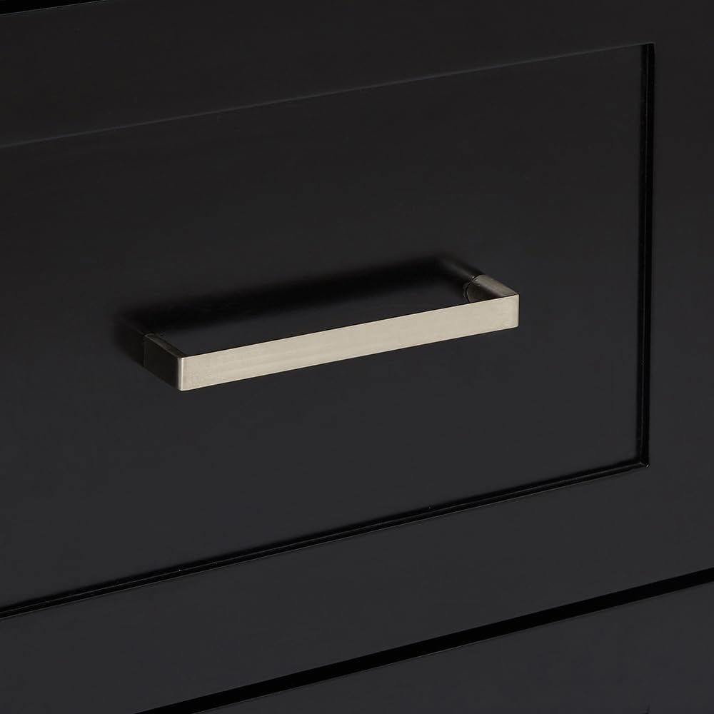 ARIEL Hamlet 42-inch Bathroom Vanity with Sink,Solid Wood, 1.5-inch Italian Carrara Marble Countertop, Single Rectangular Porcelain Sink, 2 Soft Closing Doors, 2 Dovetail Drawers, Black
