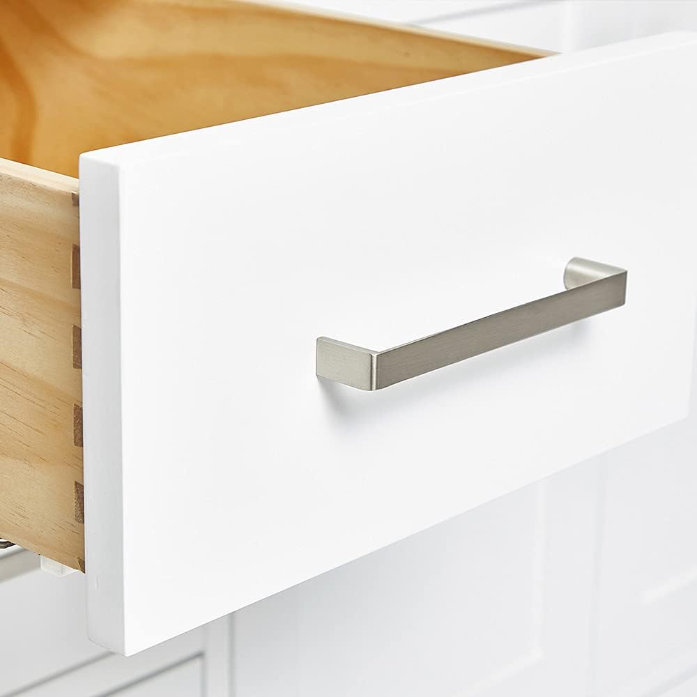 ARIEL Cambridge 42-inch Bathroom Vanity with Sink,Solid Wood, 1.5-inch Pure White Quartz Countertop & Backsplash, Single Rectangular Porcelain Sink, 2 Soft Closing Doors, 5 Dovetail Drawers, White