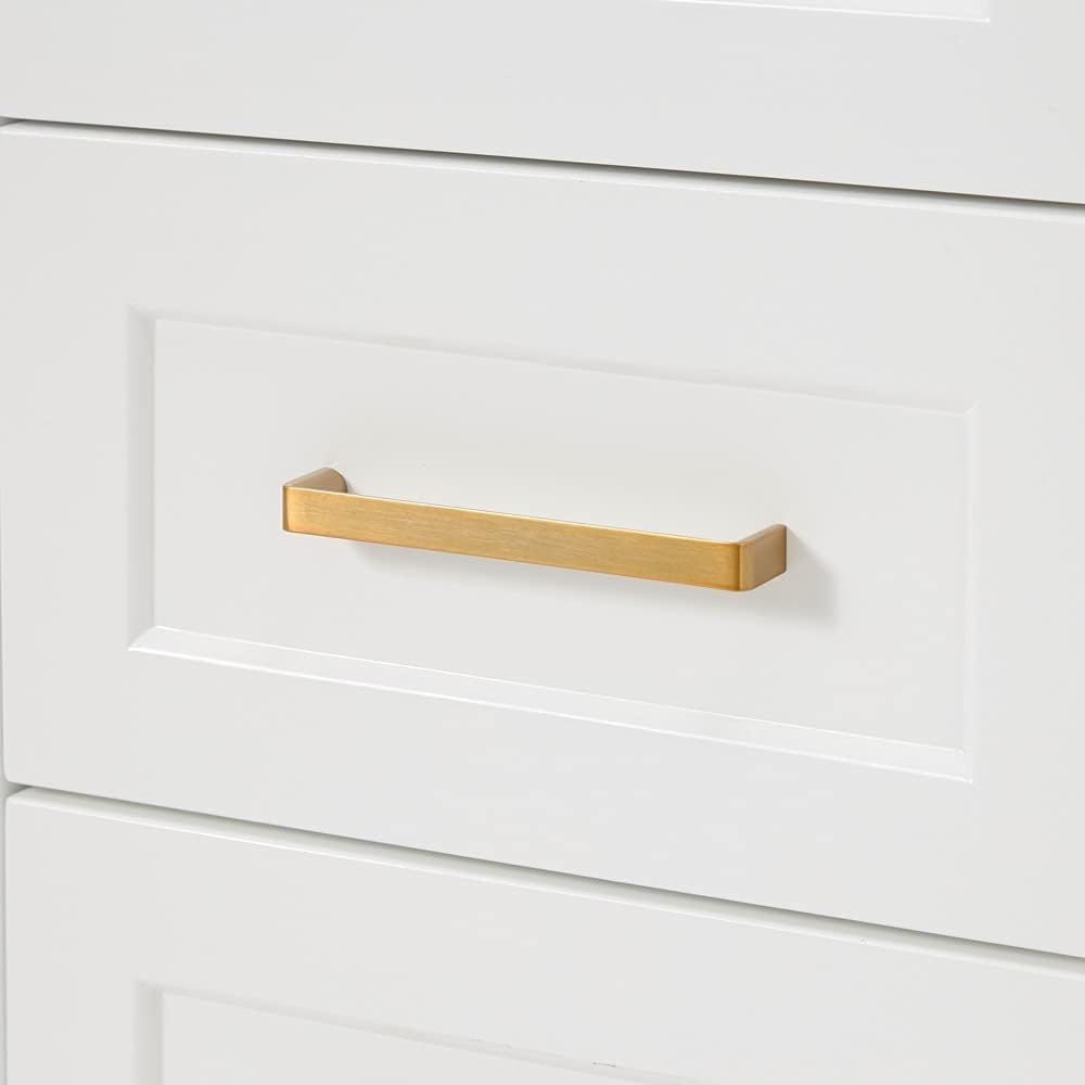ARIEL Taylor 54-inch Bathroom Vanity with Sink,Solid Wood, 0.75-inch Italian Carrara Marble Countertop, Single Rectangular Porcelain Sink, 2 Soft Closing Doors, 9 Dovetail Drawers, White