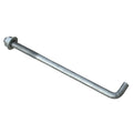 Sandbaggy 5/8' x 12' Threaded Concrete Anchor L-Bolts (Nuts & Washers Included) - Hot Dipped Galvanized - Sill Plate, Base Plate, Masonry, Wood, Cement Anchors, J Bolt (20, 5/8' x 12')