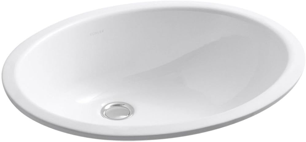 Kohler K-2210-N-0 1-Bowl Undermount Bath Sink w/Sealed Overflow White