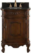 Tennant Brand 24' Classic Petite Powder Room Single Sink Bathroom Vanity (Black top)