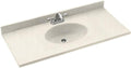 Swan CH02255.018 Chesapeake 55-in L x 22-in W x 6.125-in H Solid Surface Vanity Top, Bisque