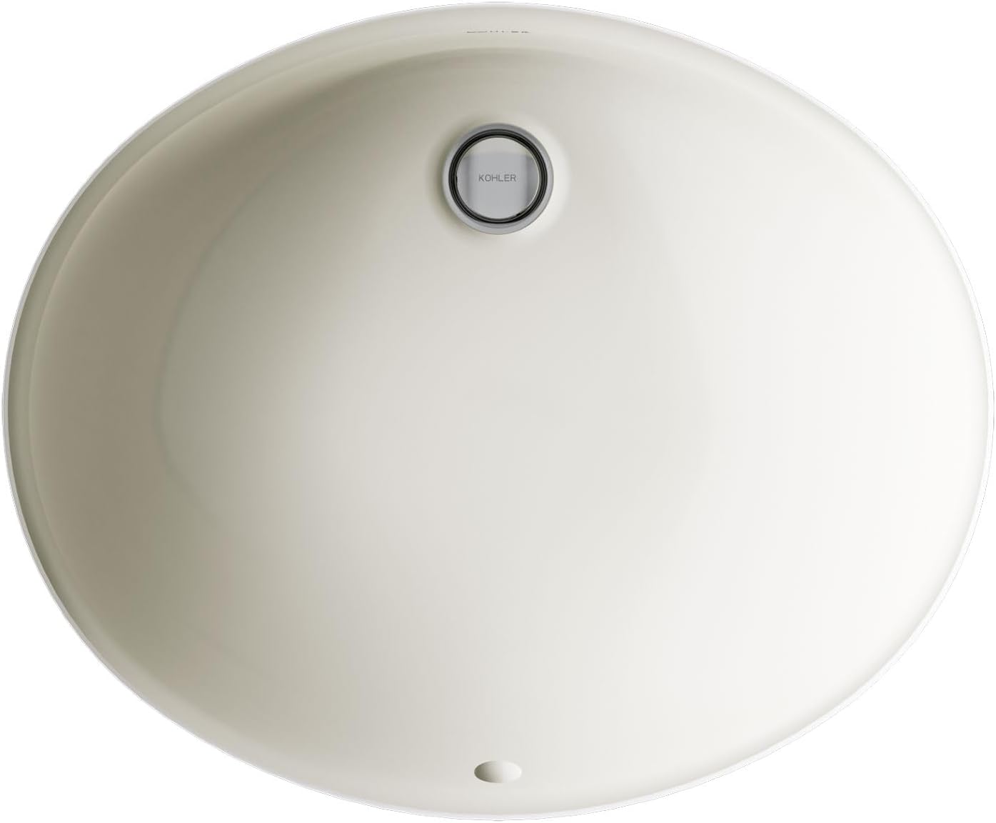 KOHLER 2210-96 Caxton Under-Mount Bathroom Sink, Include Overflow Drain, Fits 14' x17' Cutouts, Undermount Installation, Biscuit