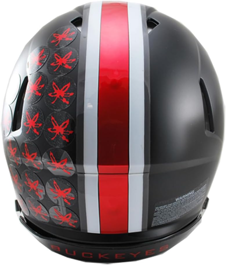 Riddell Ohio State Buckeyes NCAA Revolution Speed Football Helmet (Matte Black)