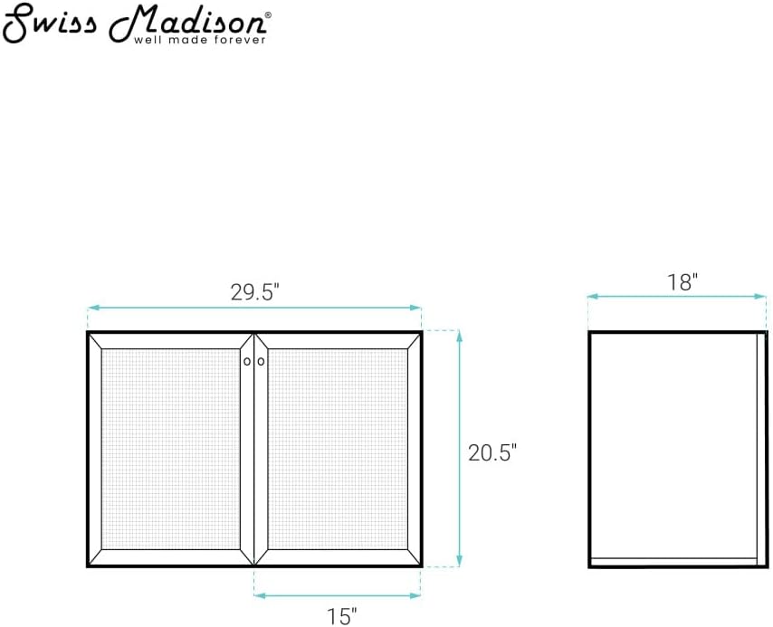 Swiss Madison Classe 30' Wall-Mounted Bathroom Vanity in White Oak Without Sink Top